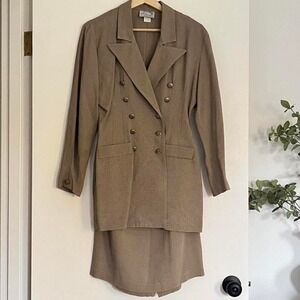 Vintage Office Siren Dani Michaels 80s/90s Two-Piece Set (Blazer + Skirt)